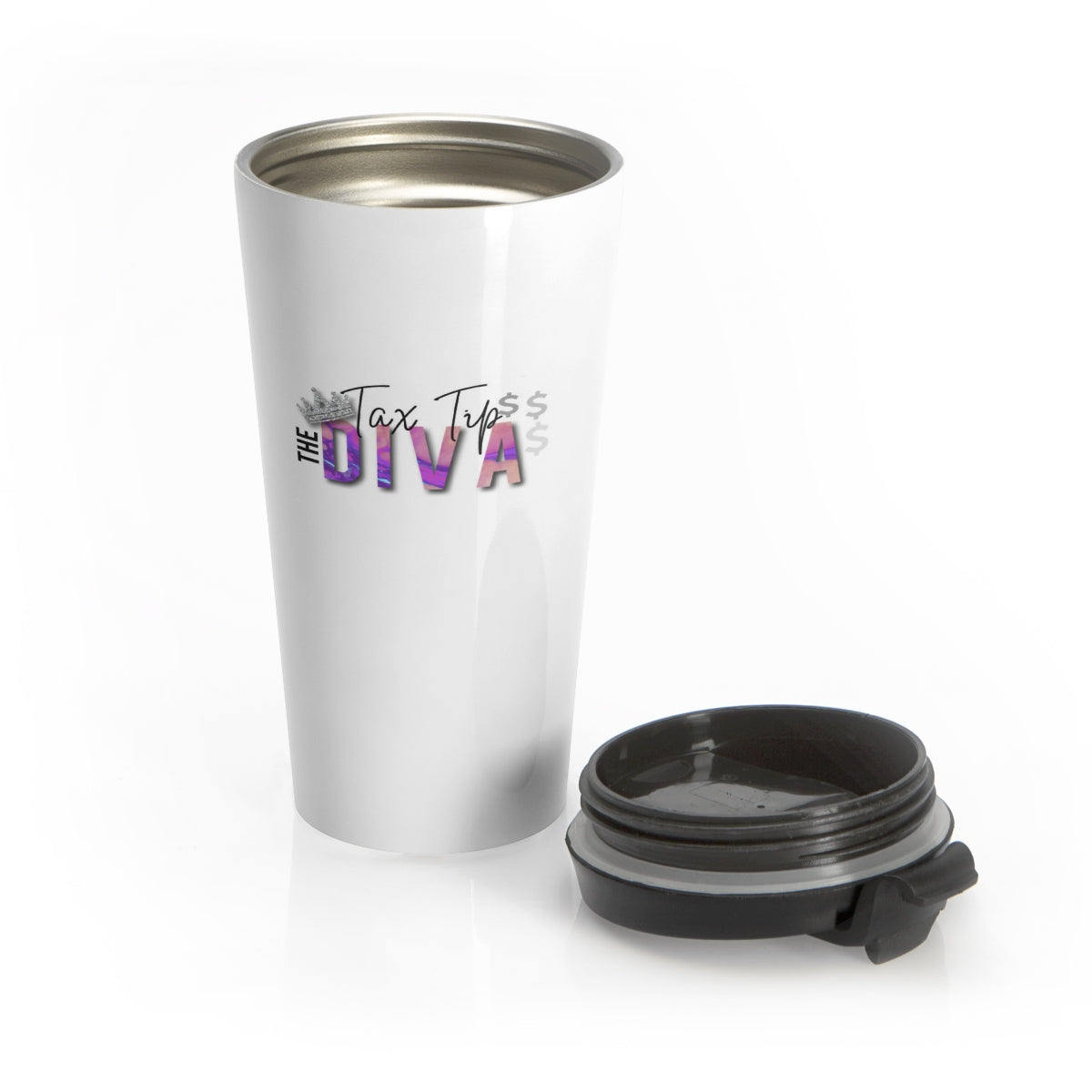 Tax Tip Diva Stainless Steel Travel Mug