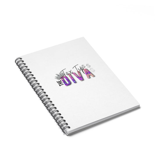 Tax Tip Diva Spiral Notebook - With Pocket