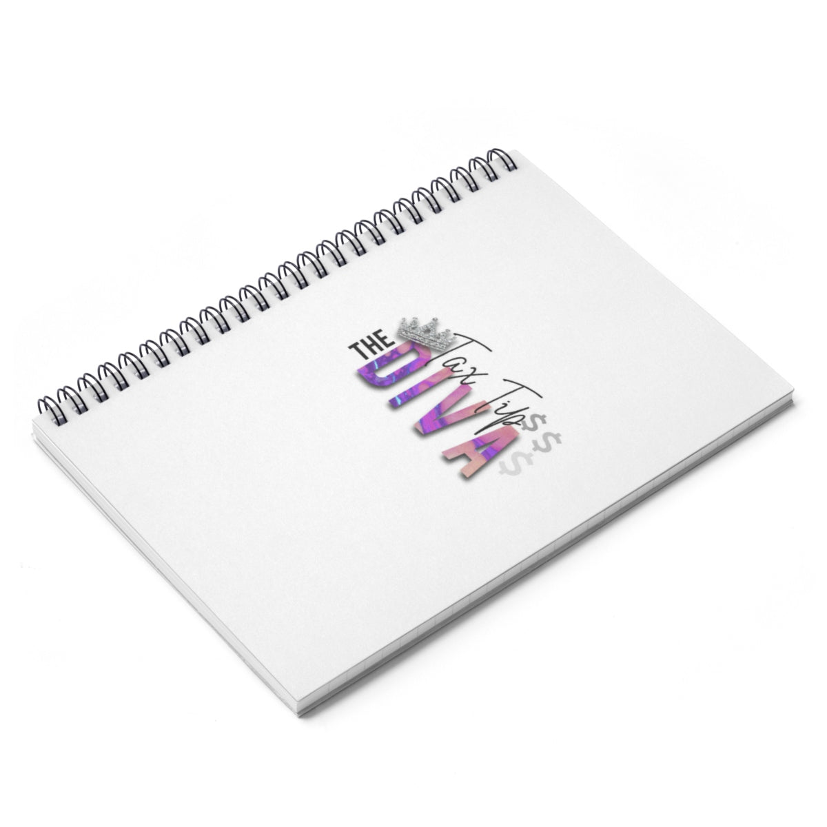 Tax Tip Diva Spiral Notebook - With Pocket